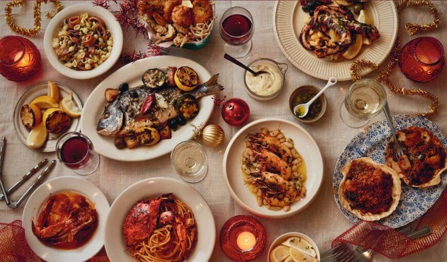 What a unique Feast of the Seven Fishes of Italian Christmas dinner
